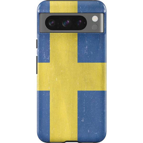 Sweden Flag Distressed Google Pixel 8 Pro Impact Case